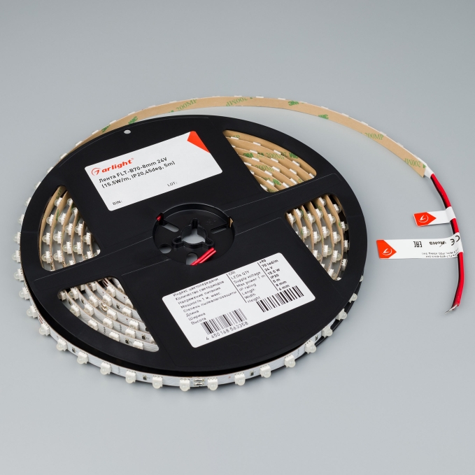 Светодиодная лента FLT-B70-8mm 24V Warm3000 (15.5 W/m, IP20, 45deg, 5m), Arlight, 043811, изображение 3 Светодиодная лента FLT-B70-8mm 24V Warm3000 (15.5 W/m, IP20, 45deg, 5m), Arlight, 043811, изображение 3