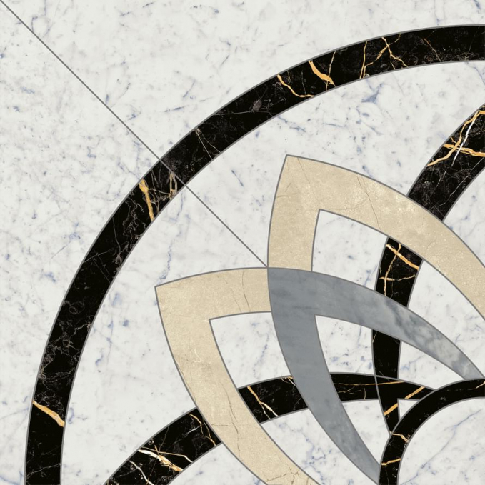 Керамогранит Italon Charme Extra Carrara Rosone Angolo 59x59, 620120000065 Керамогранит Italon Charme Extra Carrara Rosone Angolo 59x59, 620120000065