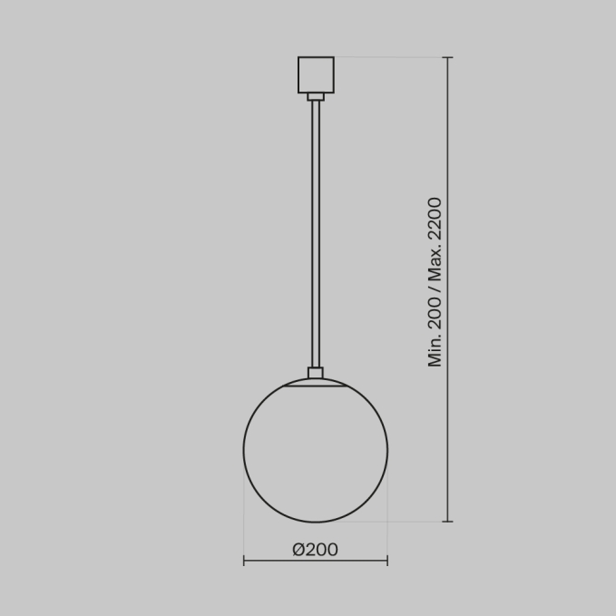Подвесной светильник Луна / Luna 4000К 5Вт, P039PL-5W4K-20-B, изображение 2