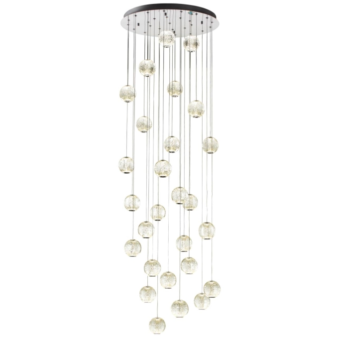Люстра каскадная LED 120W 4000K 6600Лм CRYSTAL L-VISION ODL23 569 ODEON LIGHT 5007/120L, фото на белом фоне Люстра каскадная LED 120W 4000K 6600Лм CRYSTAL L-VISION ODL23 569 ODEON LIGHT 5007/120L, фото на белом фоне
