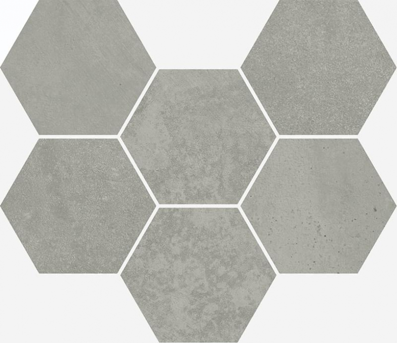 Мозаика Italon Terraviva Grey Mosaico Hexagon 25x29, 620110000109