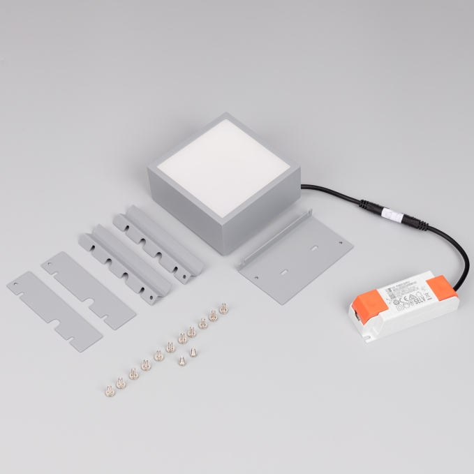 Светильник DL-GRIGLIATO-S90x90-12W Day4000 (GR, 90 deg, 230), Arlight, 047678
