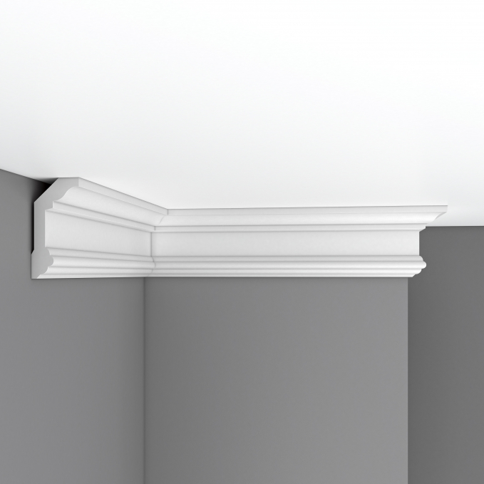Карниз, плинтус потолочный гладкий Decomaster 96321F гибкий, 100x50x2400 мм Карниз, плинтус потолочный гладкий Decomaster 96321F гибкий, 100x50x2400 мм