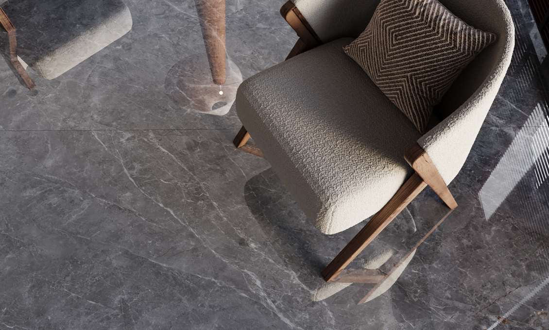 Керамический слэб StaroSlabs Double Polished Tundra Gris Luminous 120x120