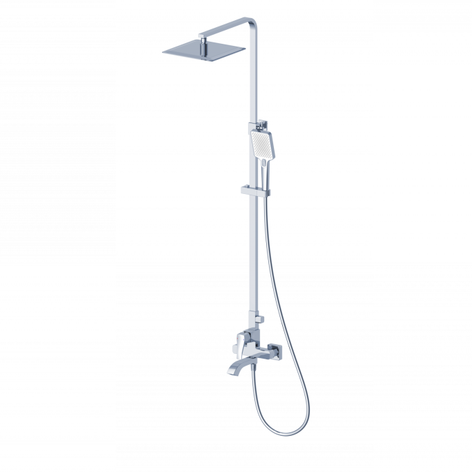 Душевая стойка со смесителем Wonzon & Woghand Flex WW-88047072-CR хром глянцевая Душевая стойка со смесителем Wonzon & Woghand Flex WW-88047072-CR хром глянцевая