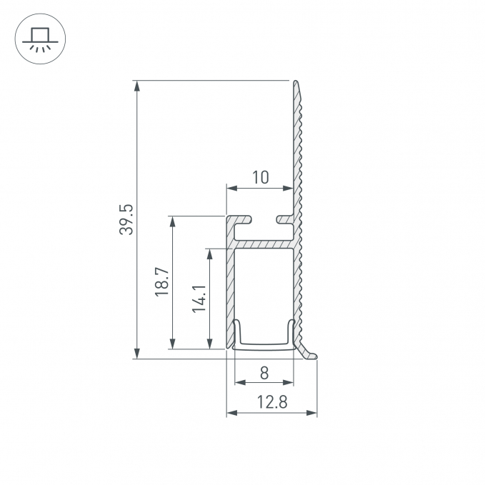 Профиль WALL-FANTOM-W10-2000 ANOD, Arlight, 043692, изображение 4 Профиль WALL-FANTOM-W10-2000 ANOD, Arlight, 043692, изображение 4