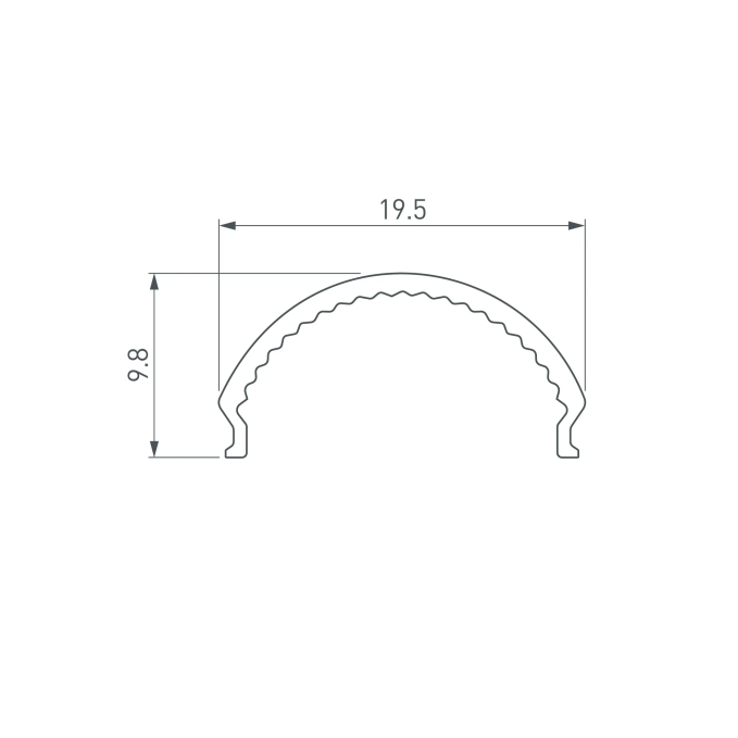 Экран ARH-WIDE-B-H20-2000 Round Clear-PM, Arlight, 016624, изображение 2 Экран ARH-WIDE-B-H20-2000 Round Clear-PM, Arlight, 016624, изображение 2