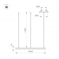 Светильник SP-DIAMOND-R650-36W Day4000 (BK, 45 deg, 230V, TRIAC), Arlight, 054481