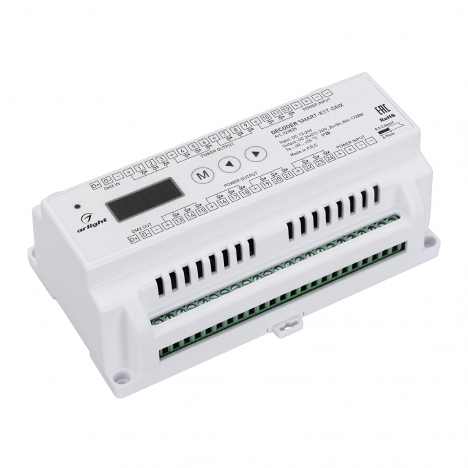 Декодер SMART-K17-DMX (12-24V, 24x3A), Arlight, 023825, изображение 1