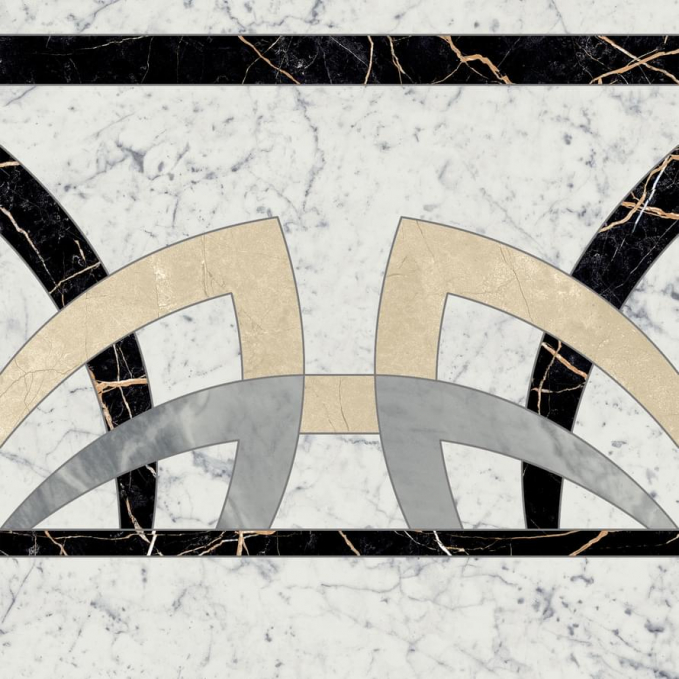 Керамогранит Italon Charme Extra Carrara Rosone Fascia 59x59, 620120000066 Керамогранит Italon Charme Extra Carrara Rosone Fascia 59x59, 620120000066