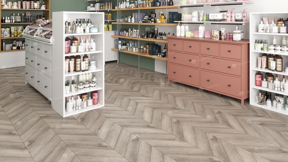 Каменный ламинат SPC Alpine Floor Chevron Alpine Дуб Исида, ECO 18-8 MC