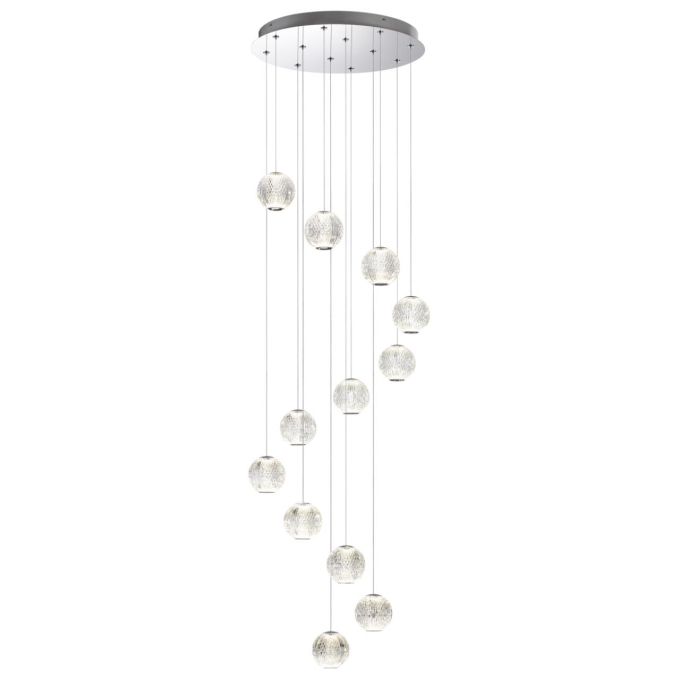 Люстра LED 56W 4000K 4711лм CRYSTAL L-VISION ODL24 567 ODEON LIGHT 5007/56L, фото на белом фоне