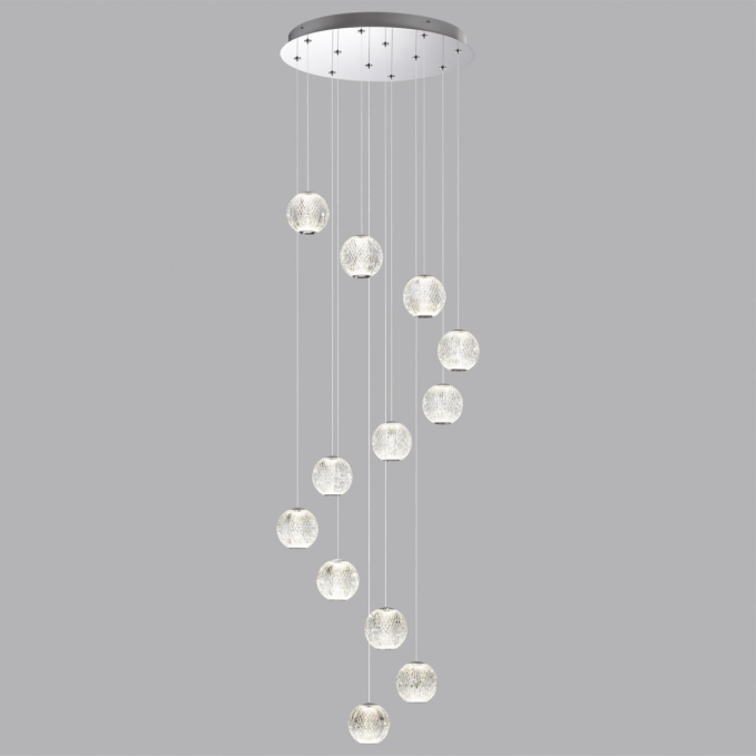 Люстра LED 56W 4000K 4711лм CRYSTAL L-VISION ODL24 567 ODEON LIGHT 5007/56L, фото на цветном фоне 1