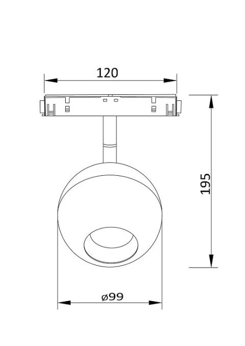 Трековый светильник Шар / Ball S35 4000K 15Вт, Maytoni, TR028-2-15W4K-B