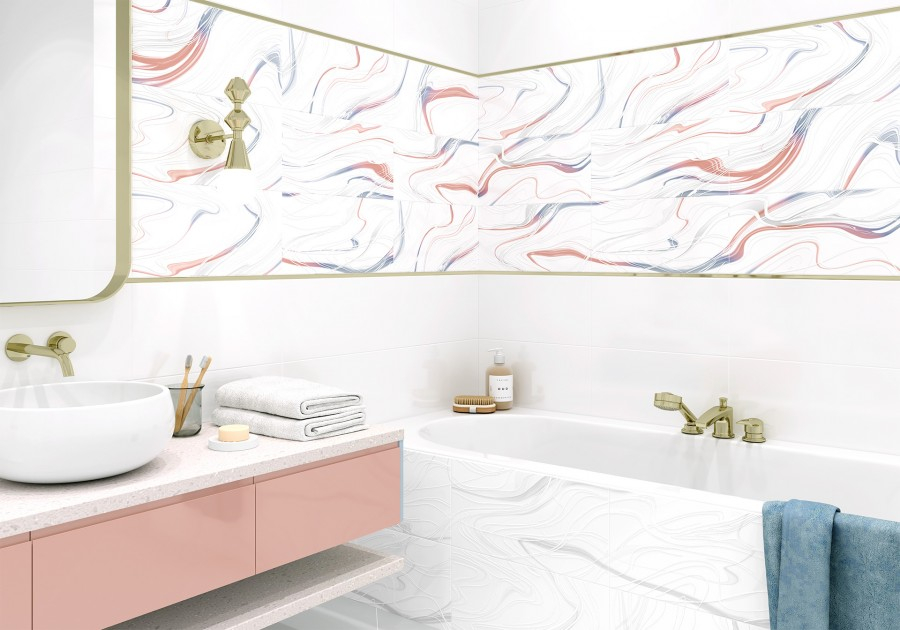 Настенная плитка AltaCera Elemento Paradise White 25x50, WT9PAR00 Настенная плитка AltaCera Elemento Paradise White 25x50, WT9PAR00