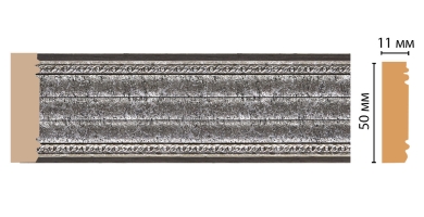 Молдинг Decomaster 156-44 ДМ, 51x11x2400 мм