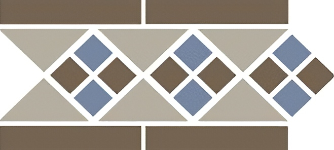 Керамогранит (бордюр) Top Cer Octagon New Border Lisbon With 1 Strip (Tr.01, Dots 29+11, Strips 29) 15x28, LISBON2 B01/29/11