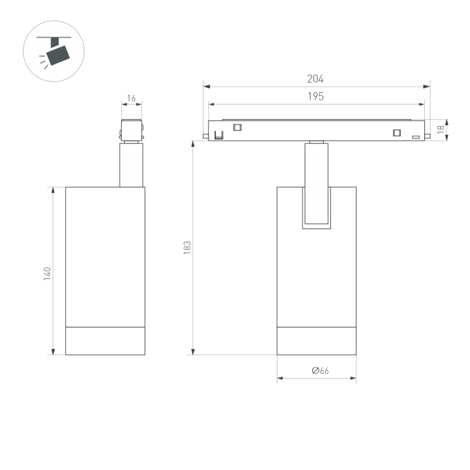 Светильник MAG-ORIENT-SPOT-R65-20W Warm3000 (WH, 24 deg, 48V, DALI), Arlight, 037125, изображение 3 Светильник MAG-ORIENT-SPOT-R65-20W Warm3000 (WH, 24 deg, 48V, DALI), Arlight, 037125, изображение 3