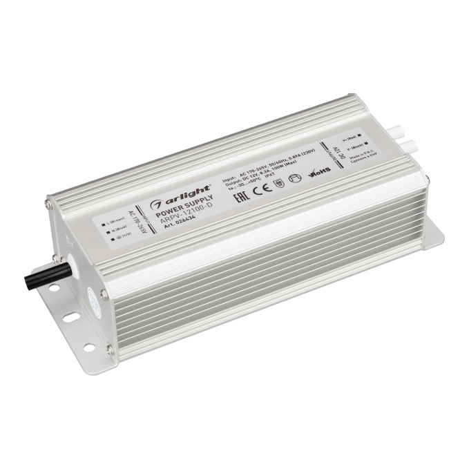 Блок питания ARPV-12100-D (12V, 8.3A, 100W), Arlight, 026434, изображение 1 Блок питания ARPV-12100-D (12V, 8.3A, 100W), Arlight, 026434, изображение 1