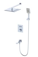 Душевой комплект со смесителем Wonzon & Woghand WW-88929003-CR хром глянцевый встраиваемый с термостатом Душевой комплект со смесителем Wonzon & Woghand WW-88929003-CR хром глянцевый встраиваемый с термостатом