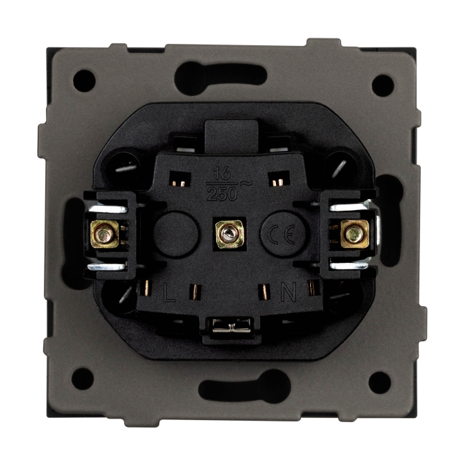 Механизм электрической розетки SCT-TENDO-MEU1-PL-BK (230V, 16A), Arlight, 054079, изображение 3