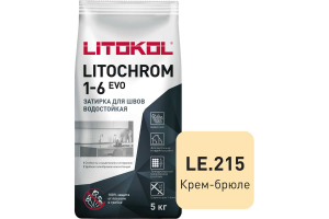 Затирка цементная Litokol Litochrom 1-6 Evo LE.215 Крем-брюле, 5 кг Затирка цементная Litokol Litochrom 1-6 Evo LE.215 Крем-брюле, 5 кг
