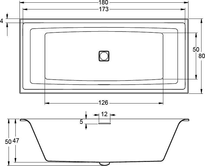 Ванна акриловая Riho Still Square 180x80 L B099034005 пристенная Ванна акриловая Riho Still Square 180x80 L B099034005 пристенная