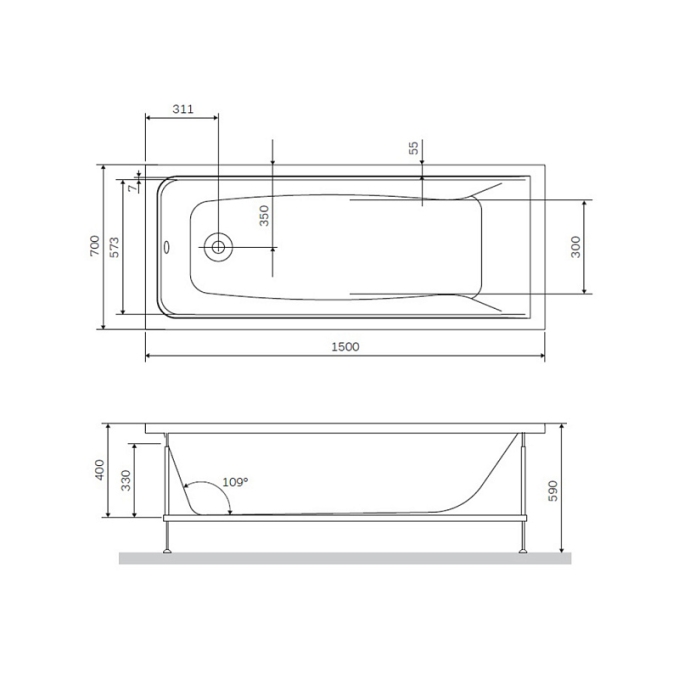 Каркас для ванны AM.PM Gem W90A-150-070W-R Каркас для ванны AM.PM Gem W90A-150-070W-R