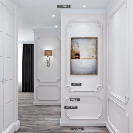 Декоративный угол к молдингу Bello Deco М15У2 Декоративный угол к молдингу Bello Deco М15У2