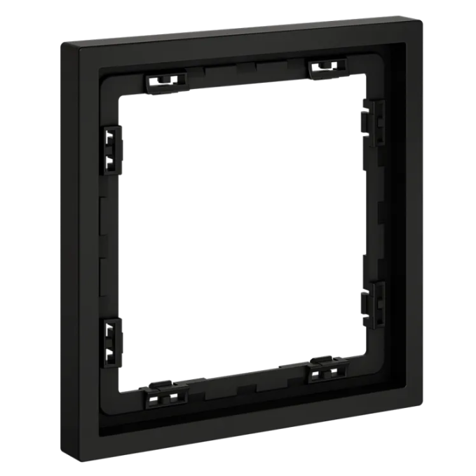Рамка пластиковая VOLTUM S70 на 1 пост, (черный матовый), Voltum, VLS100108