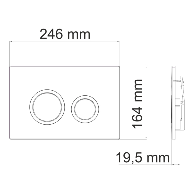 Кнопка смыва WasserKRAFT WH01 Кнопка смыва WasserKRAFT WH01