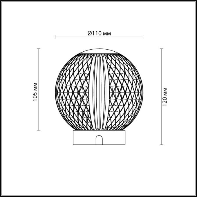 Настольный светильник LED 2W 4000K 200лм CRYSTAL L-VISION ODL24 567 ODEON LIGHT 5007/2TL, схема товара Настольный светильник LED 2W 4000K 200лм CRYSTAL L-VISION ODL24 567 ODEON LIGHT 5007/2TL, схема товара