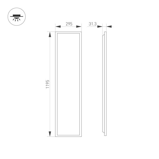 Светильник DL-TITAN-S300x1200-40W Day4000 (WH, 120 deg, CRI90, 230V), Arlight, 052814 Светильник DL-TITAN-S300x1200-40W Day4000 (WH, 120 deg, CRI90, 230V), Arlight, 052814