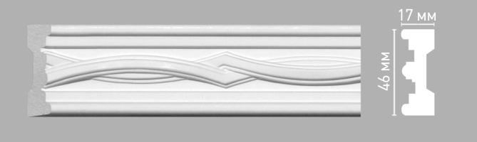 Молдинг с рисунком Decomaster 98082, 46х17х2400 мм Молдинг с рисунком Decomaster 98082, 46х17х2400 мм