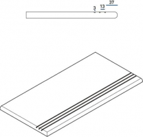 Ступень Italon Materia Magnesio Gradino Round Grip Sx 30x60, 620040000066 Ступень Italon Materia Magnesio Gradino Round Grip Sx 30x60, 620040000066