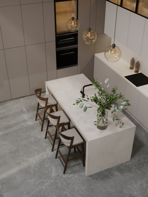 Керамический слэб StaroSlabs Matt Dolmen Gris Sahara 120x120