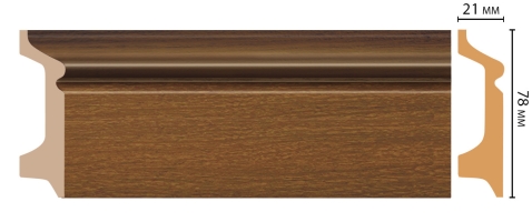 Плинтус напольный Decomaster D122-85 ДМ(78x21x2400 мм