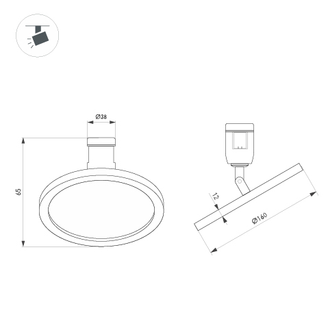 Светильник ART-APRIORI-PLATO-TURN-R160-12W Warm3000 (TN, 120 deg, 48V), Arlight, 047785, изображение 2 Светильник ART-APRIORI-PLATO-TURN-R160-12W Warm3000 (TN, 120 deg, 48V), Arlight, 047785, изображение 2