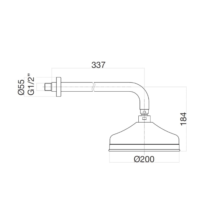 Верхний душ Webert AC0015065 бронза матовый с кронштейном Верхний душ Webert AC0015065 бронза матовый с кронштейном