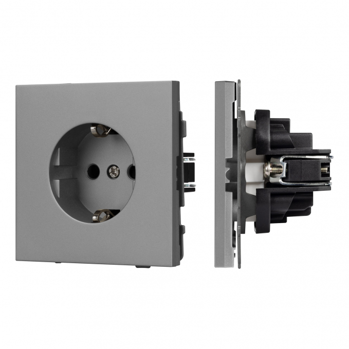 Механизм электрической розетки SCT-TENDO-MEU1-PL-GR (230V, 16A), Arlight, 054080, изображение 1