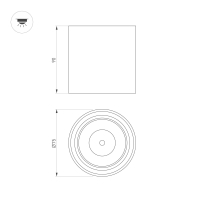 Светильник SP-SALT-R75-8W Day4000 (WH-BK, 40 deg, 230V), Arlight, 039376
