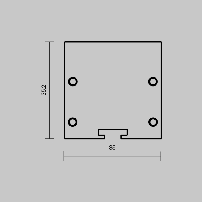 Комплект заглушек (для профиля 35x35) 2 шт., ALM-35-S-EC 642037, 642037, изображение 5 Комплект заглушек (для профиля 35x35) 2 шт., ALM-35-S-EC 642037, 642037, изображение 5
