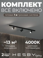 Комплект трековый Skylite №3, Hesby Lighting, HSBL_kompl_S003_NI1B4K