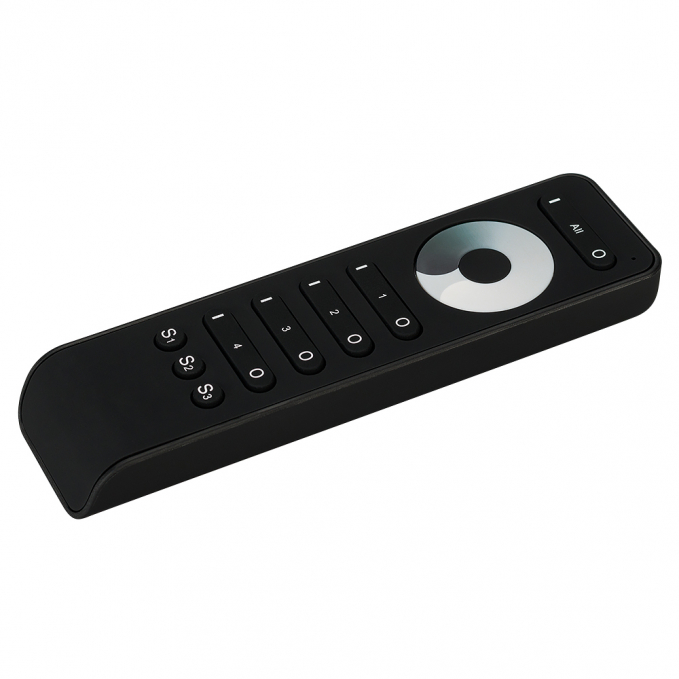 Пульт SMART-R33-DIM Black (4 зоны, 2.4G), Arlight, 025030, изображение 1 Пульт SMART-R33-DIM Black (4 зоны, 2.4G), Arlight, 025030, изображение 1