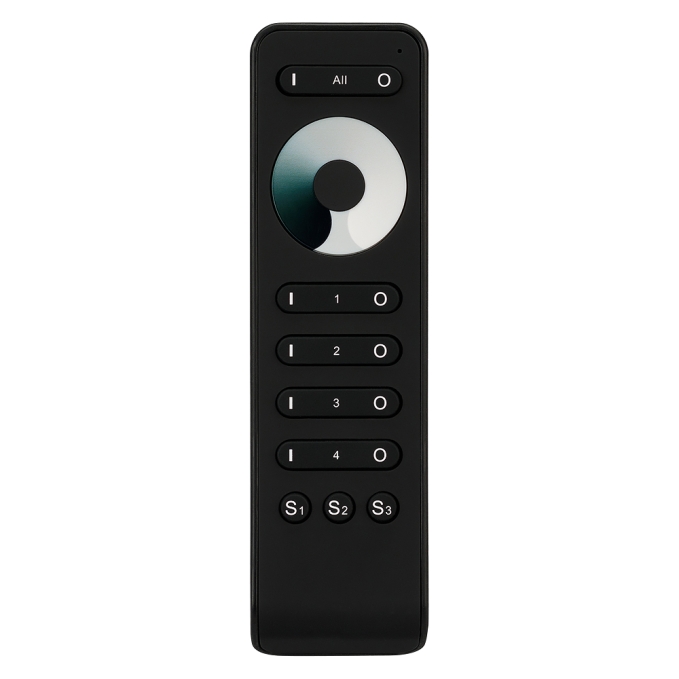 Пульт SMART-R33-DIM Black (4 зоны, 2.4G), Arlight, 025030, изображение 2 Пульт SMART-R33-DIM Black (4 зоны, 2.4G), Arlight, 025030, изображение 2