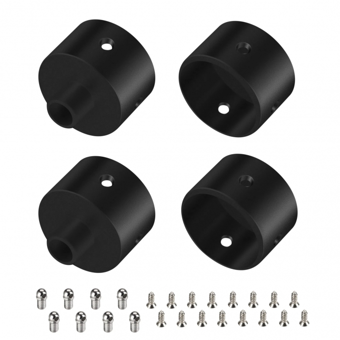 Заглушка WPH-FLEX-D22-360deg BLACK ALU с отверстием, Arlight, 049940, изображение 1