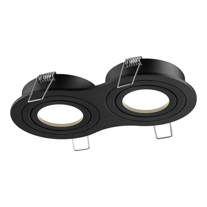 Светильник встраиваемый поворотный IP20 GU10 2*50W 220-240V MORUS WIR NT25 577 NOVOTECH 371024, фото на белом фоне Светильник встраиваемый поворотный IP20 GU10 2*50W 220-240V MORUS WIR NT25 577 NOVOTECH 371024, фото на белом фоне