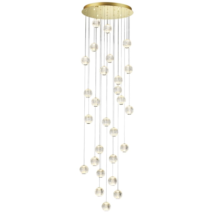 Люстра каскадная LED 120W 4000K 6600Лм CRYSTAL L-VISION ODL23 569 ODEON LIGHT 5008/120L, фото на белом фоне Люстра каскадная LED 120W 4000K 6600Лм CRYSTAL L-VISION ODL23 569 ODEON LIGHT 5008/120L, фото на белом фоне
