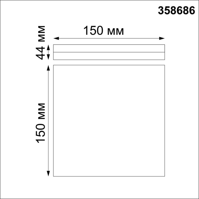 Светильник накладной влагозащищенный IP54 LED 4000K 10W 100-240V PANDORA OVER NT21 591 NOVOTECH 358686, схема товара Светильник накладной влагозащищенный IP54 LED 4000K 10W 100-240V PANDORA OVER NT21 591 NOVOTECH 358686, схема товара