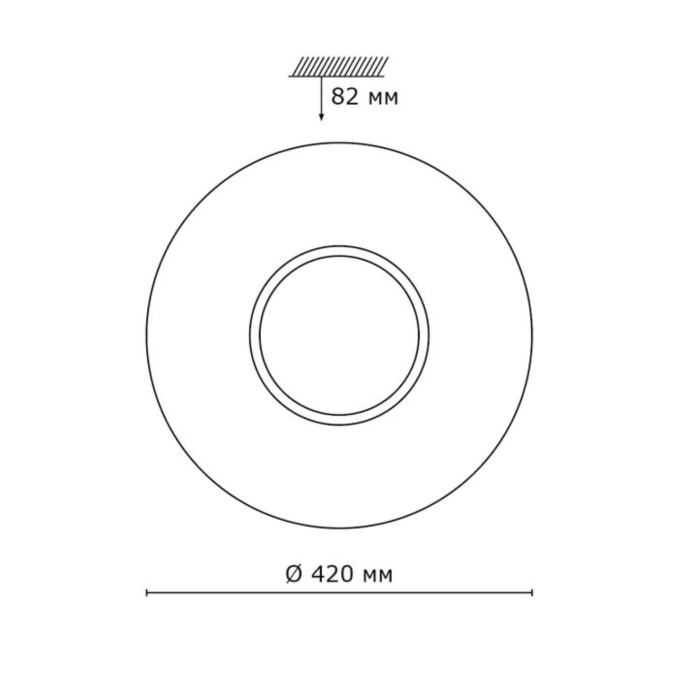 Светильник LED 48Вт 3000-6300K D420 IP43 пульт ДУ VISMA PALE SN 000 СОНЕКС 2048/DL, схема товара Светильник LED 48Вт 3000-6300K D420 IP43 пульт ДУ VISMA PALE SN 000 СОНЕКС 2048/DL, схема товара